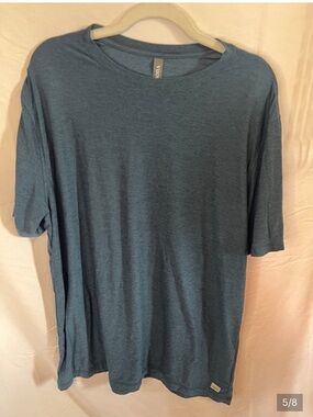 Vuori Men's Short Sleeve Crew in Teal Blue Xl